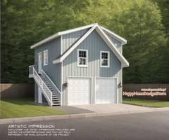 Two Car ADU Garage Loft 22’x22′ Architectural Plans – Blueprint Digital PDF