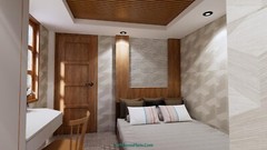 10×20 Feet Small House 3×6 Meter 1 Bed 2 Baths Shed Roof PDF Plan (A4 Hard Copy)