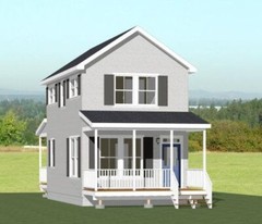 16×28 House — 2 Bedroom 1.5 Bath — PDF Floor Plan — 814 sq ft — Model 5G