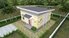20×20 Feet One Bedroom Small House Plan 6×6 Meter 2 Bath Shed PDF (A4 Hard Copy)