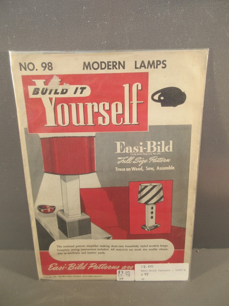 1949 Easi-Bild No 98 Modern Lamps Build It Yourself Plans