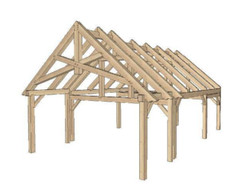 20′ x 24′ River Bend Cabin Timber Frame Plan Set