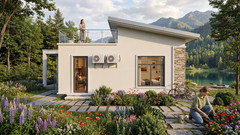 35×27 Ft House Design Plan 10.7×8.1 Meter 2 Bed 1 Bath A4 Printed PDF & CAD Plan