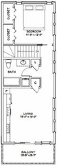 36×42 Apartment with 1-Car 1-RV Garage — PDF Floor Plan — 961 sqft — Model 2D