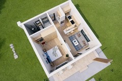 20×20 Feet Small House 6×6 Meter 1 Bed 1 Bath Hidden Shed PDF, CAD &A4 Hard Copy
