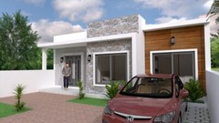 33×25 Feet Modern House Plan 10×7.5 Meter 2 Beds 2 Baths Terrace (A4 Hard Copy)