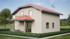 2 Story House Floor plans and blueprints, 1358sqf/126m2, 3-bedrooms 2-bathrooms