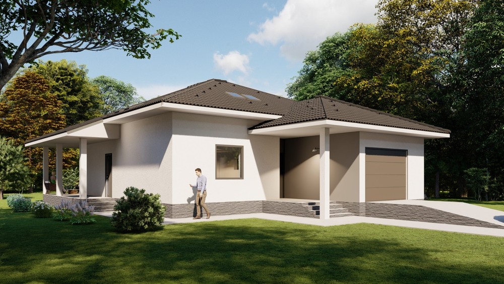 Small Modern 2 Bedroom 2 Bathroom House Floor Plan Blueprints, 116.3m2/1252SQF