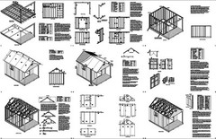 14′ x 10′ Cabin Loft Backyard Shed with Porch Plans #P61410, Free Material List