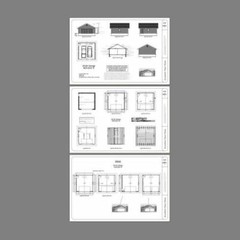 24×24 2-Car Garage — 576 sqft — 8ft Walls — PDF Floor Plan — Model 1E