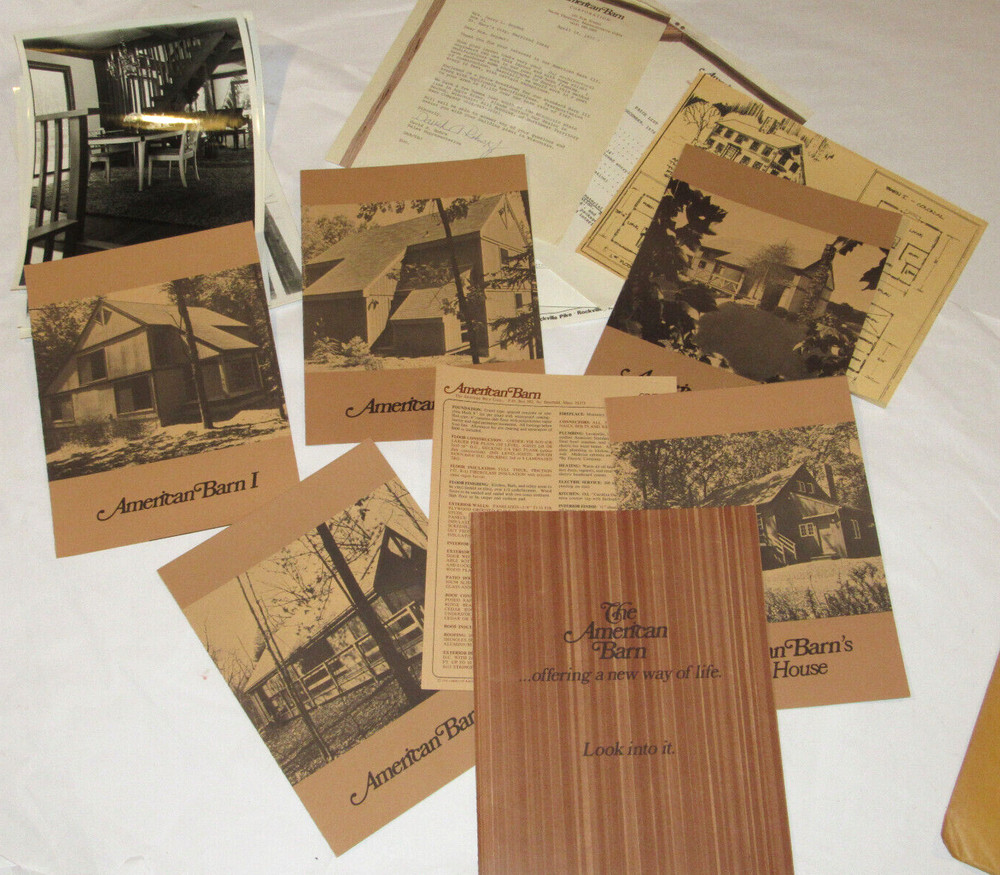VINTAGE 1976 AMERICAN BARN HABITAT HOMES LAYOUT/SPECS/PRICES! BROCHURES! PHOTOS!