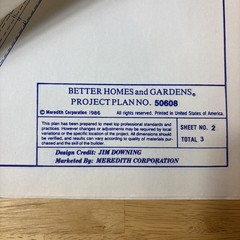 Better Homes & Gardens Project Plan No 50608 1986 Blue Prints For Gazebo