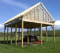3 Small Animal Barn Plans – Complete Pole-Barn Construction Plans (B2)