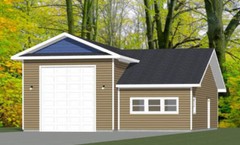 36×48 1 RV Garage – 1,600 sq ft – PDF Floor Plan – Model 2E