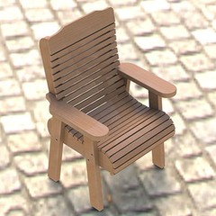 Wooden Lawn Chair Building Plans 001 – Easy to Build – Paper Plans Only