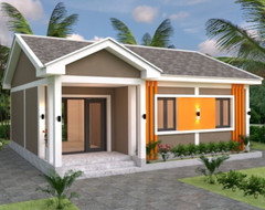 30×23 Feet Small House 9×7 Meter 2 Bed 1 Bath Gable Roof PDF Plan (A4 Hard Copy)