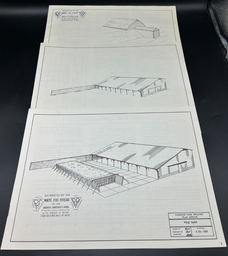 Plans for Pole Barn-Potato Storage-White Pine Bureau-Canadian Lumberman’s Assoc.