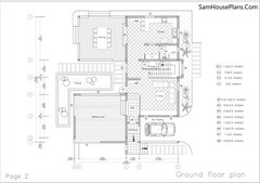 Custom Home Plan 12×14 Meter 40×48 Feet 3 Beds 4 Baths Terrace (A4 Hard Copy)