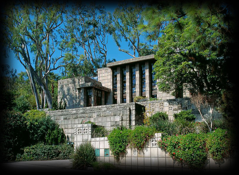 Frank Lloyd Wright, Storer House, California concrete block home, PRINTED PLANS