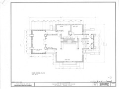 Prairie Style home by Walter Burley Griffin, PRINTED architectural drawings