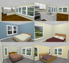 44×48 Apartment with 2-Car 1-RV Garage – PDF FloorPlan – 1,645 sqft – Model 5R