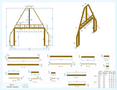 A Frame Tiny House Plan, 20’x24′ A Frame House Plans, Hard Copy
