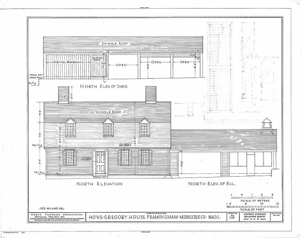Dutch Colonial house plans, detailed blueprints, New England home, printed plans