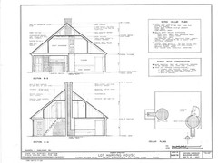 Cape Cod Colonial House Plans, single story w/ attic bedrooms, home plan prints