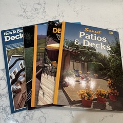Lot of 5 Vintage DIY Deck Patio Plan Design Build Books 70s -90s Sunset