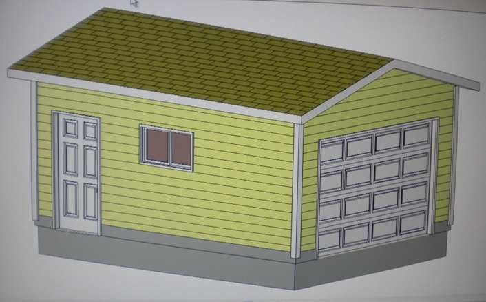 PERMIT READY 12′ X 16′ GARAGE PLAN DRAWN TO SCALE BLUEPRINTS AND MATERIALS LIST