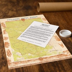 Philmont Scout Ranch New Mexico c1960 Vintage Topographic Map Wall Art