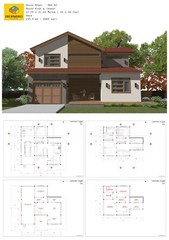 House Plan Modern Home Building / 3 Bedroom, 3 Bathroom with Garage