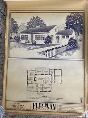 Lot Of 27- 1948 Home Plan Blueprints TRIFLEX Service Washington DC Plan Roll Set