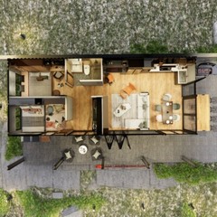 Container house plans – 2 bedrooms – 1 bathroom – Digital PDF File