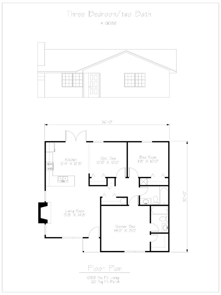 3 Bedroom House Blue Prints