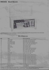 wood furniture plans~Boot Bench #W3053 Entry Way or Mud Room Bench