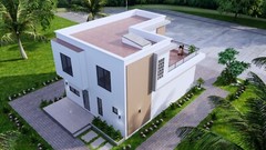 26×33 House Plans 8×10 Meter 3 Beds 3 Baths Terrace Roof PDF Plan (A4 Hard Copy)