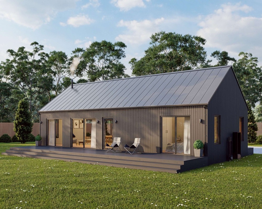 Modern Cabin House, 20′ x 44′, 880 Sq Ft, Tiny House, Architectural Plans