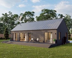 Modern Cabin House, 20′ x 44′, 880 Sq Ft, Tiny House, Architectural Plans