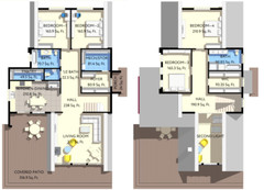 41’x66’ 4 Bedroom, 3 Baths Modern A-Frame Cabin Architecture Plans PDF Download.