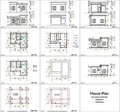 23×20 Feet Small House Plans 7×6 Meter One Bedroom Flat Roof (A4 Hard Copy)
