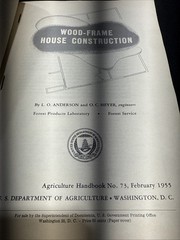 Wood-Frame House Construction (Soft cover)L. O. Anderson and O. C. Heyer 1955