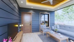 26×30 Feet Small House Plan 8×9 Meter 2 Beds 2 Bath Shed Roof PDF (A4 Hard Copy)
