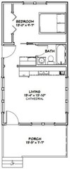 16×30 House — 1 Bedroom 1 Bath — PDF Floor Plan — 480 sq ft — Model 4A