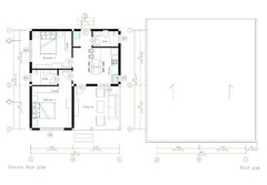 26×30 Feet Small House Plan 8×9 Meter 2 Beds 2 Bath Shed Roof PDF (A4 Hard Copy)