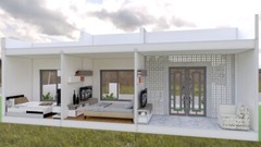 33×25 Feet Modern House Plan 10×7.5 Meter 2 Beds 2 Baths Terrace (A4 Hard Copy)