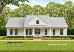 Farmhouse Barndominium – 60′ x 57′ House Plan Design – 3 Bed 3.5 Bath Office 198