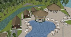 Island Paradise Resort & Tiki Bar Compound Design | SketchUp | Mee Studio