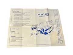 Vintage Manual UCANDO Picnic King Bench And Table Blue Print Design B2003 DIY