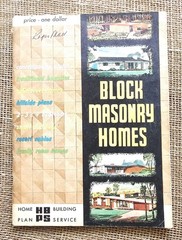 1959 Block Masonry Home Building Plan Service Floor Plan Book Portland